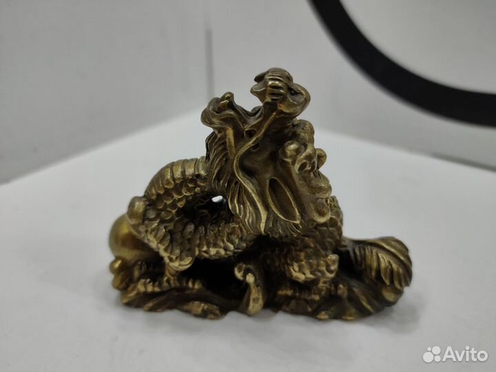 Статуэтка Дракон с жемчужиной / Бронза