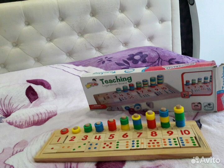 Доска логическая деревянная для навыков счёта