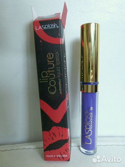 Фиолетовая водостойкая жидкая помада Lasplash США