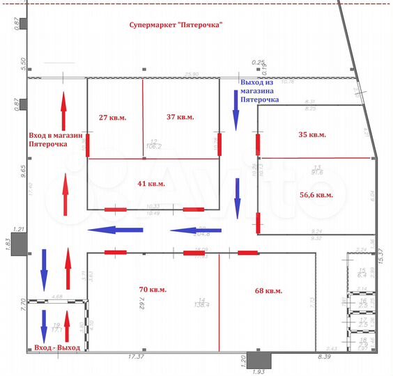 Торговая площадь, 56.6 м²