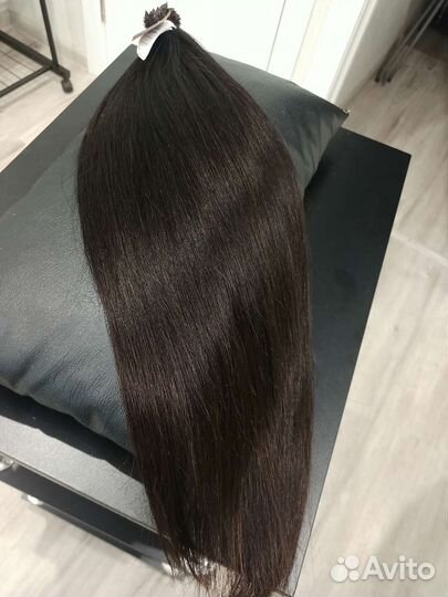 Натуральные волосы на капсулах 66см Люкс