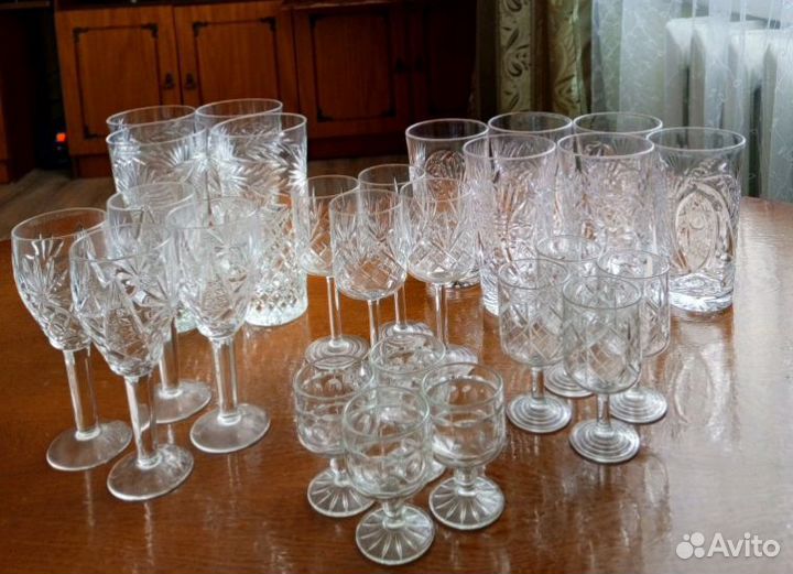 Хрустальные стаканы и рюмки СССР