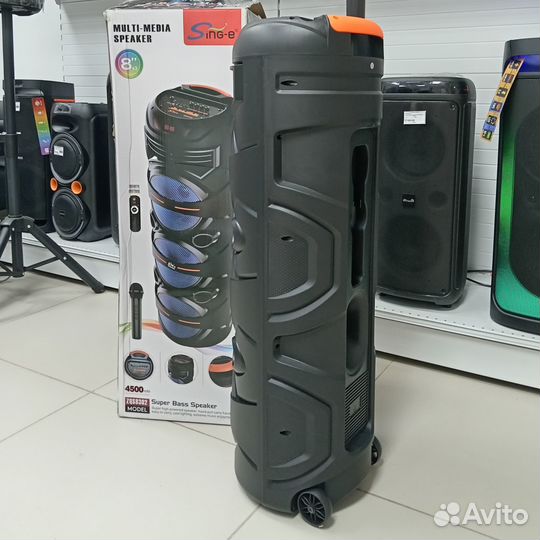 Большая портативная колонка ZQS 8302 с микрофоном