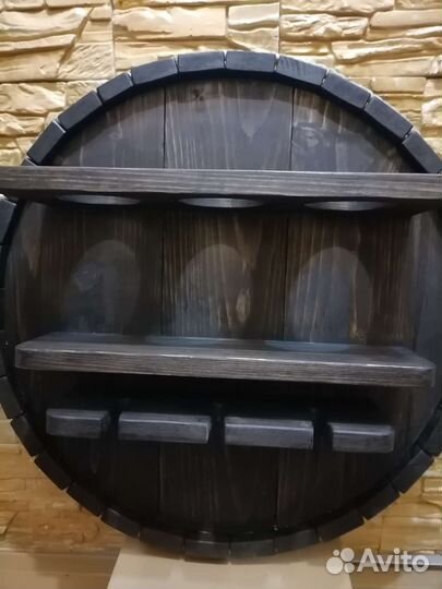 Винная полка бочка