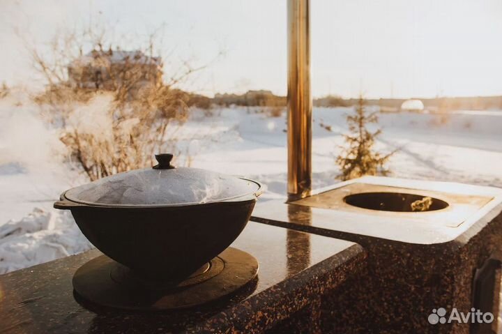 Печь барбекю, модуль под казан, тандыр