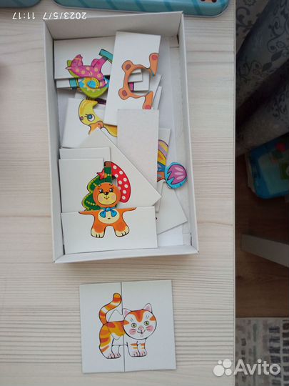 Развивающие деревянные игры+ пазлы 0-3 года