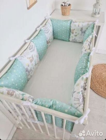 Бортики, конверт-одеяло, простынь на резинке