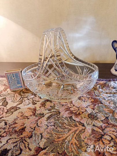 Корзинка хрустальная гдр
