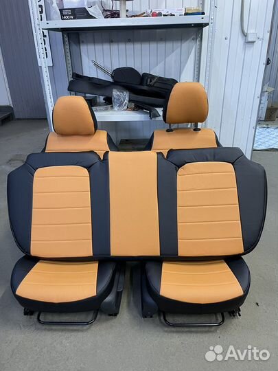 Установка автомобильных чехлов с подшивом