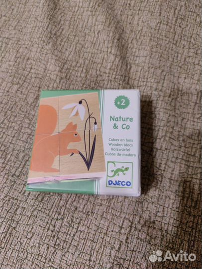 Djeco кубики деревянные 2x2