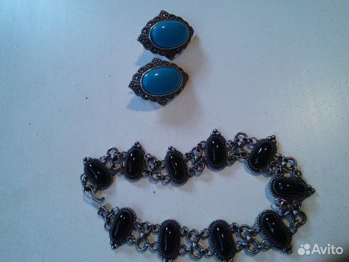 Серьги с браслетом