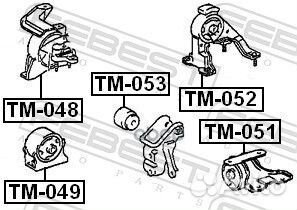 Подушка двигателя задняя 3SFE TM052 Febest