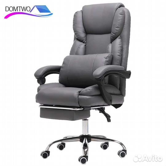 Кресло руководителя, офисное мягкое экокожа