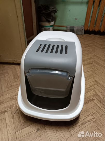 Закрытый лоток для кошек с фильтром