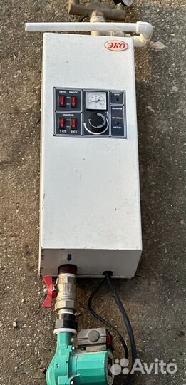 Электрический котел отопления бу + насос + бачёк