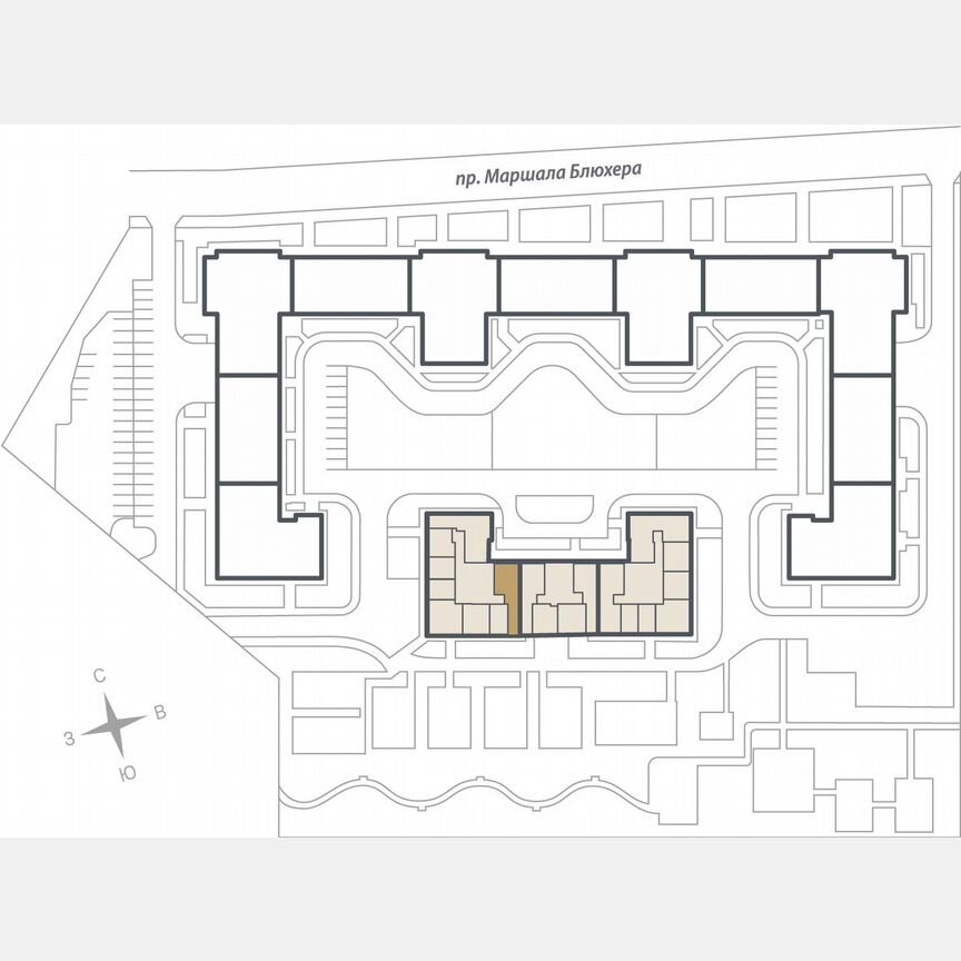 2-к. квартира, 69 м², 4/16 эт.