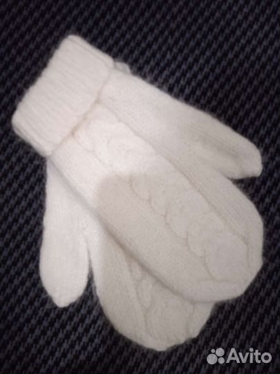 Варежки женские из пуха норки