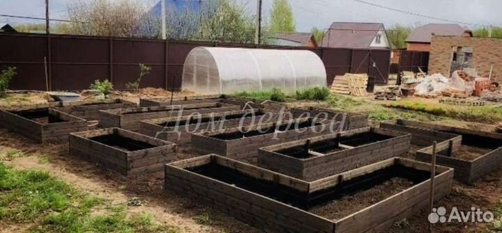 Высокие грядки из дерева тёплые деревянные расссад