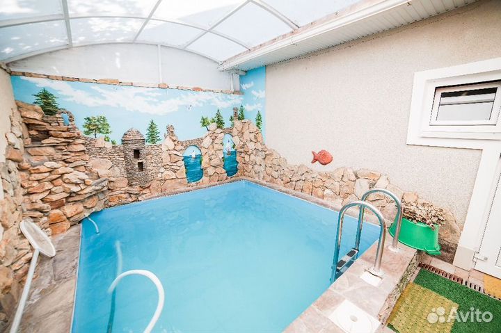 Русская баня на дровах с бассейном