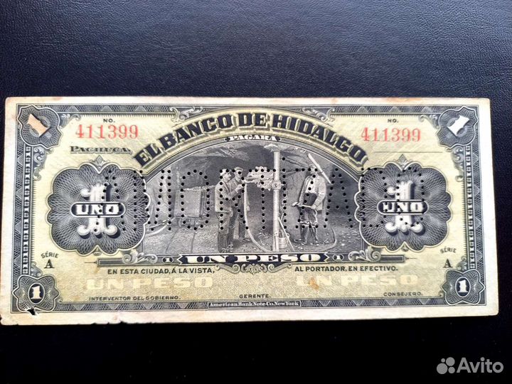 1 песо Банк Идальго