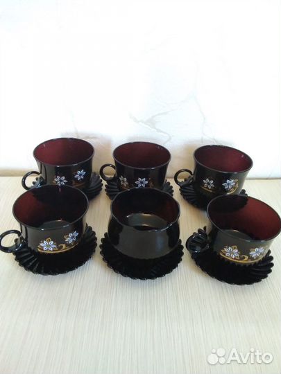 Чайный сервиз, закалённое стекло - бронь