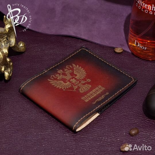 Обложка на удостоверение полиции, мвд, фсб. Кожа