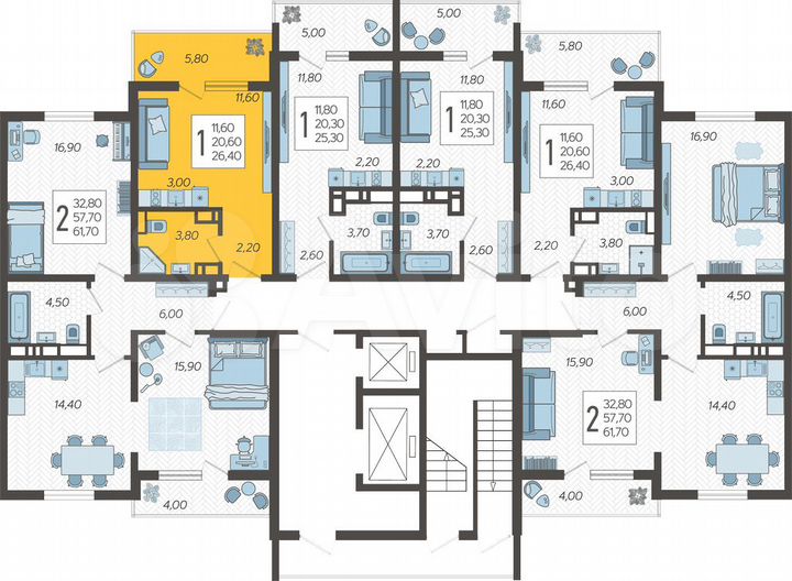 Квартира-студия, 26,4 м², 10/10 эт.