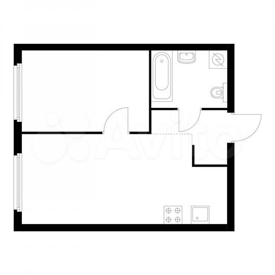 1-к. квартира, 38,5 м², 13/32 эт.