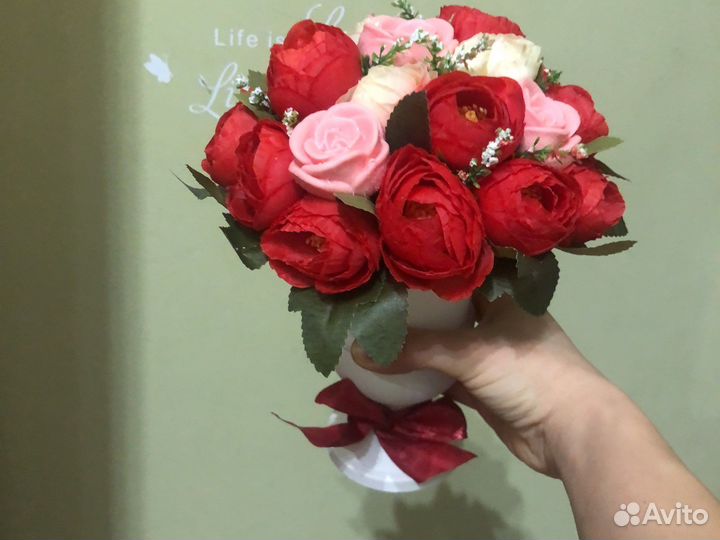 Букет цветов из мыла