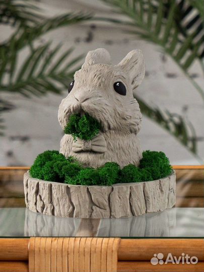 Статуэтка большая для интерьера фигура гипс кролик