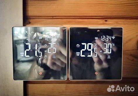 Умный зеркальный терморегулятор с Алисой WiFi без