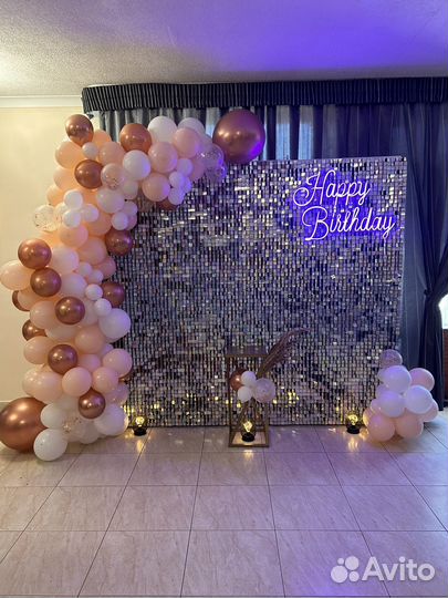 Аренда фотозоны из пайеток