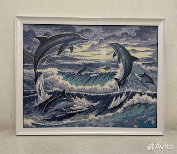 Картина вышитая крестиком ручная работа