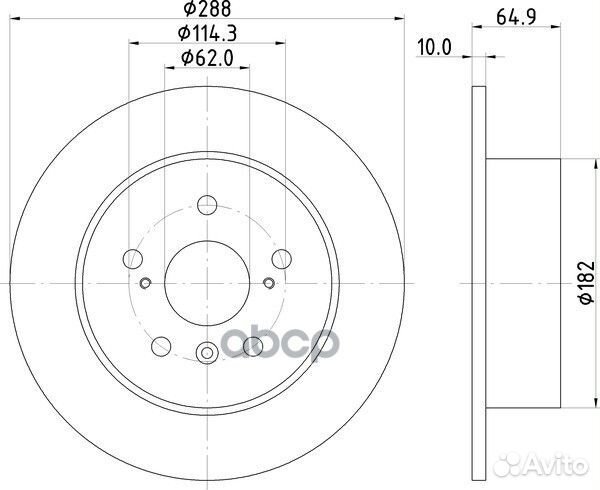 Диск тормозной зад toyota camry Saloon (V3