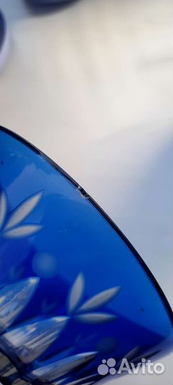 Ваза синее стекло СССР