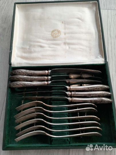 Мельхиоровый столовый набор