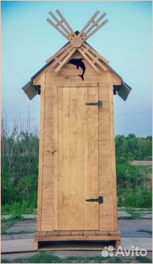Уличный туалет с декором ржт 418