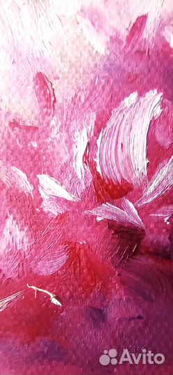 Картина цветы маслом Картина Пионы в вазе