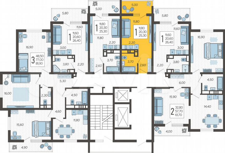 Квартира-студия, 25,3 м², 8/10 эт.