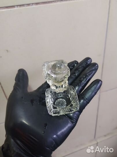 Солонка-перечница хрустальная винтажная