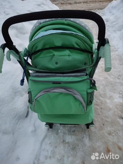 Детские санки коляска с колесами бу