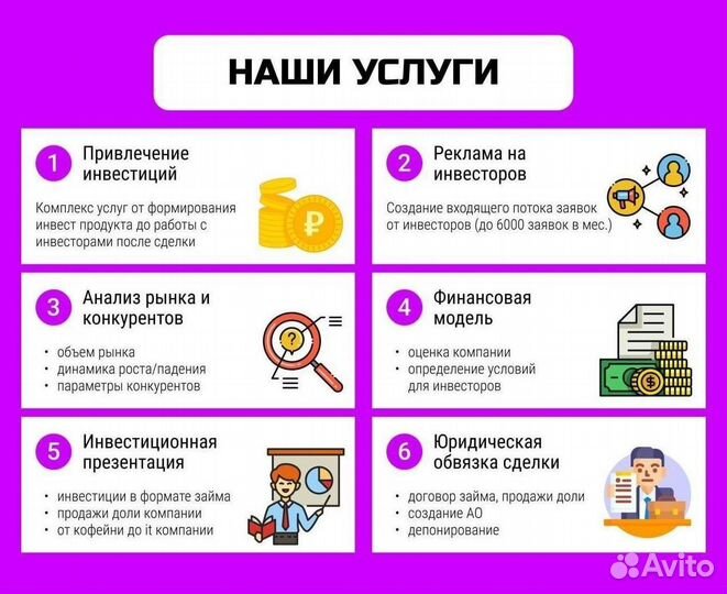 Привлеку инвестиции в бизнес. Своя база инвесторов