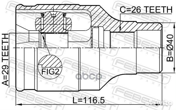 ШРУС внутр правый suzuki SX4 RW415/RW416/RW419