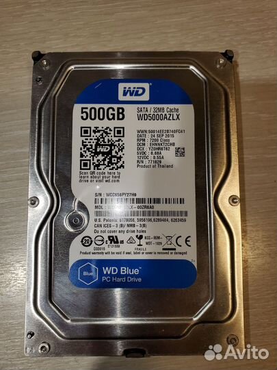 Жёсткий диск WD Blue 500GB