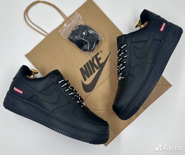 Кроссовки nike air force 1 low x supreme black