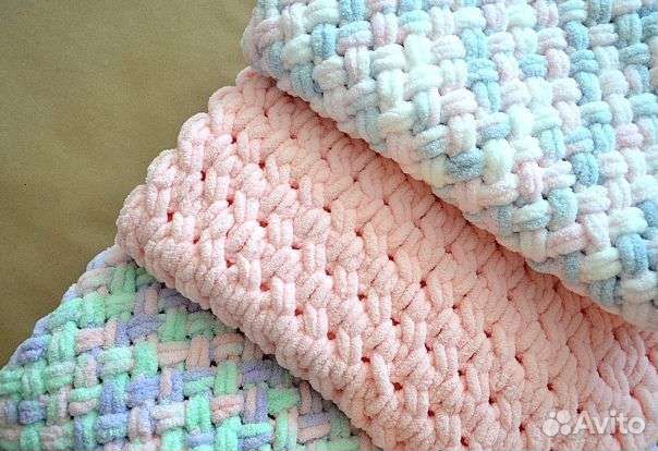 Плед детский вязаный ручная работа
