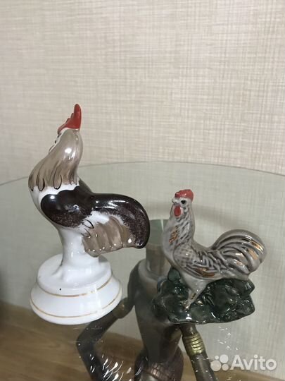 Статуэтки фарфоровые петухов офз