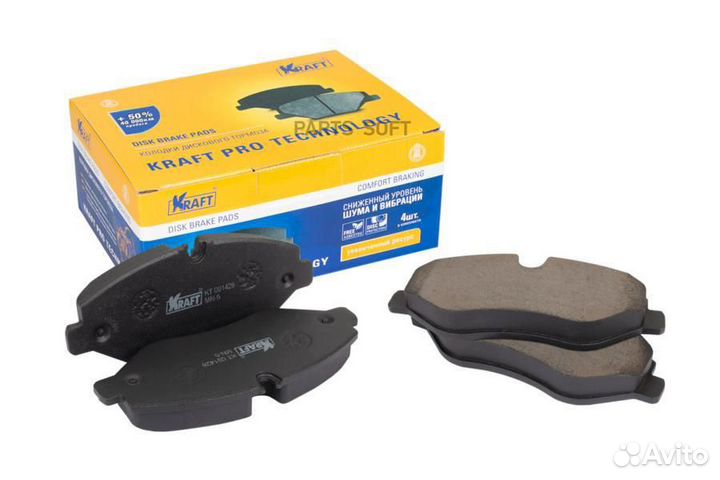 Kraft KT091428 Колодки тормозные MB/VW sprinter/vi