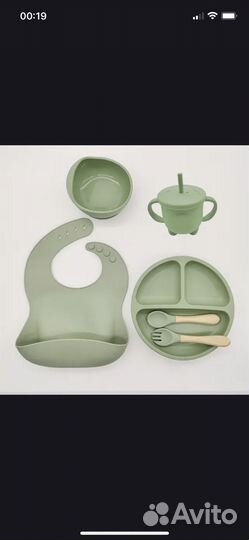 Силиконовая детская посуда