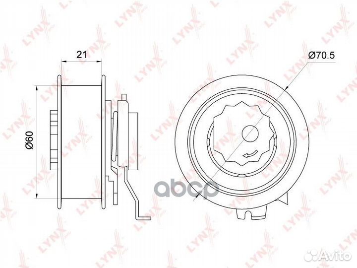 Ролик натяжной ремня грм PB1262 lynxauto